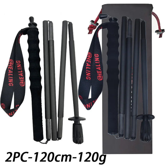 OKHEALING Foldable Carbon Fiber Trekking Poles for Hiking and Walking