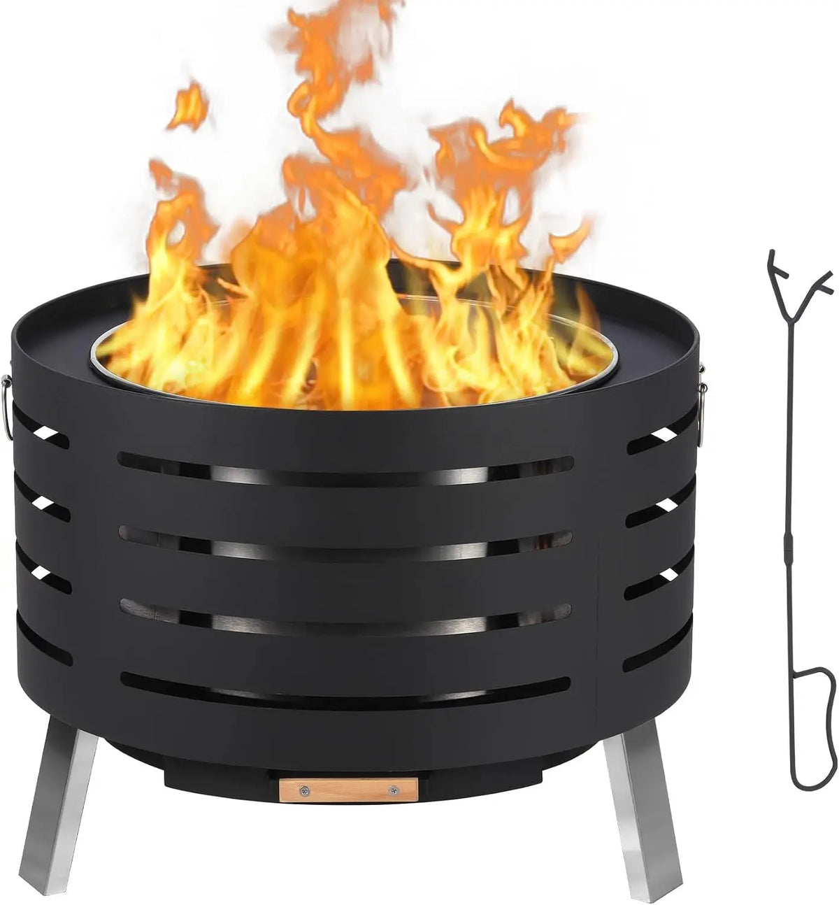 Garvee Smokeless Tabletop Fire Pit With Ash Pan And Cover
