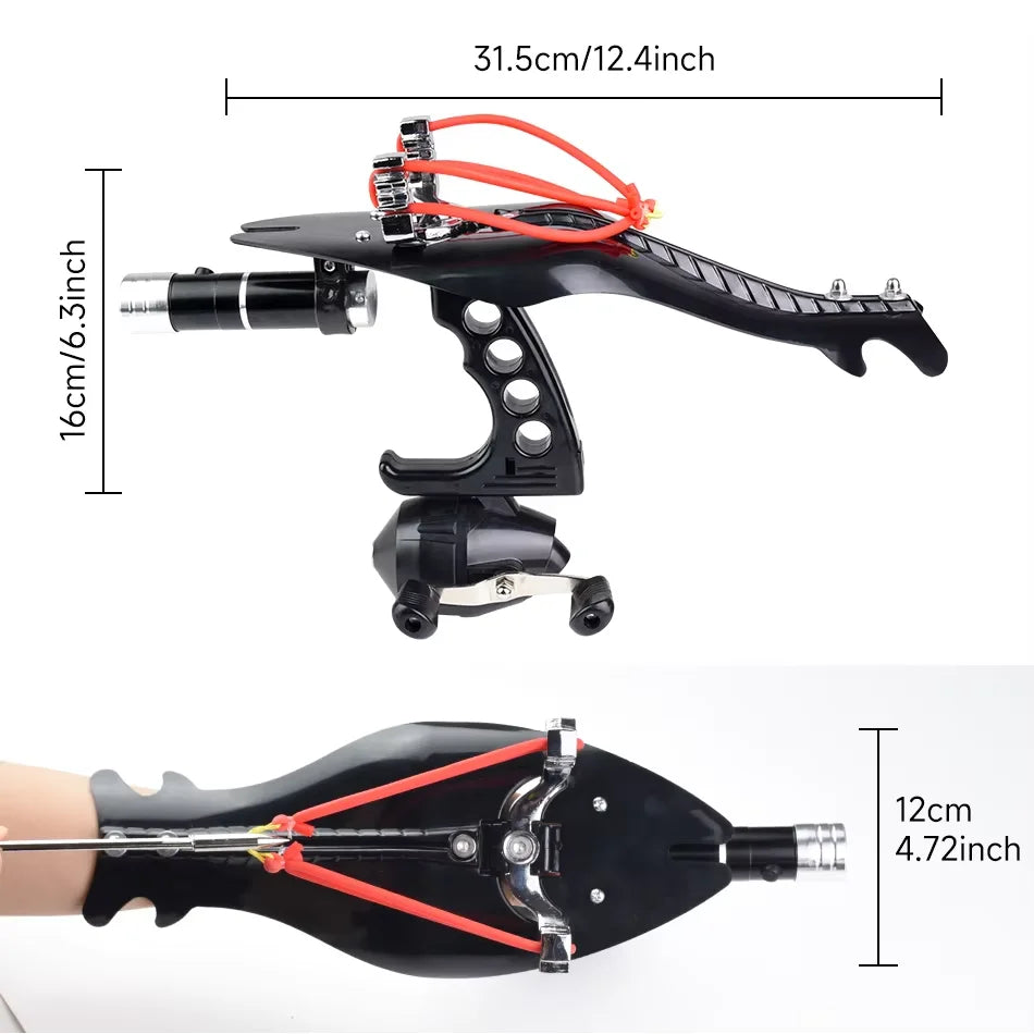 Alloy Fishing Slingshot Kit With Reel And Fish Arrow