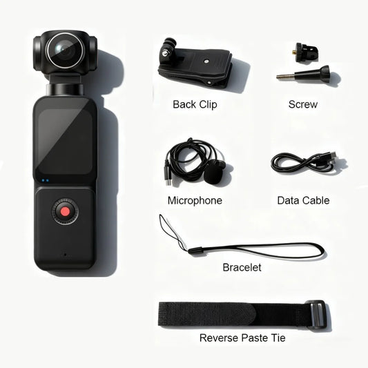 Pocket 5K Action Camera With 270 Degree Rotatable Lens WiFi